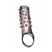 Дымчатая насадка на пенис с выпуклостями - 11 см. - Sex Expert - в Рубцовске купить с доставкой