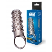 Дымчатая насадка на пенис с шипами и выпуклостями - 12 см. - Sex Expert - в Рубцовске купить с доставкой
