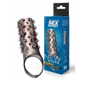 Дымчатая насадка на пенис с шипами и выпуклостями - 12,5 см. - Sex Expert - в Рубцовске купить с доставкой