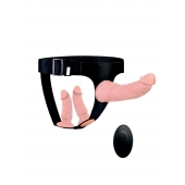 Женский страпон с 3 насадками и вибрацией - Erowoman-Eroman - купить с доставкой в Рубцовске