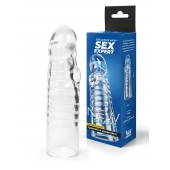 Прозрачная закрытая насадка на член - 15 см. - Sex Expert - в Рубцовске купить с доставкой