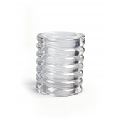 Прозрачная сквозная насадка на пенис с ребрышками - Sex Expert - в Рубцовске купить с доставкой