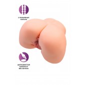 Телесный мастурбатор в форме попки с 2 любовными входами - No Name - в Рубцовске купить с доставкой