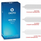 Презервативы OKOTO Mega Mix - 18 шт. - Sitabella - купить с доставкой в Рубцовске