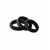 Набор из 3 черных эрекционных колец Smooth Silicone Cockring Pack - Dream Toys - в Рубцовске купить с доставкой