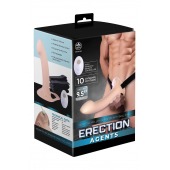 Телесный полый страпон с вибрацией Erection Agents - 24,1 см. - NMC - купить с доставкой в Рубцовске