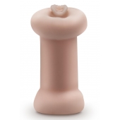 Телесный люминесцентный двусторонний мастурбатор Tasha - Blush Novelties - в Рубцовске купить с доставкой