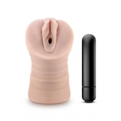 Телесный мастурбатор-вагина Ayumi с вибрацией - Blush Novelties - в Рубцовске купить с доставкой