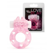 Розовое эрекционное виброкольцо в форме зайчика - 1137 - в Рубцовске купить с доставкой