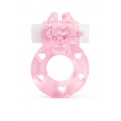 Розовое эрекционное виброкольцо в форме зайчика - 1137 - в Рубцовске купить с доставкой