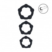 Набор из 3 эрекционных колец Beaded Silicone Cockring Set - Shots Media BV - в Рубцовске купить с доставкой