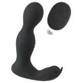 Черная анальная пробка с вибрацией, вращением и пультом ДУ RC Butt Plug with 2 Functions - Orion - в Рубцовске купить с доставкой