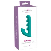 Зеленый вибратор SYLORA Unique Beads Vibrator - 17 см. - Orion