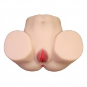 Телесный мастурбатор с 2 любовными отверстиями Olivia - Baile - в Рубцовске купить с доставкой