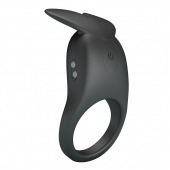 Черное перезаряжаемое виброкольцо Carlton - Baile - в Рубцовске купить с доставкой