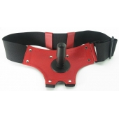 Красные трусики со штырьком для насадки - БДСМ Арсенал - купить с доставкой в Рубцовске