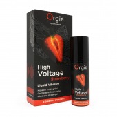 Жидкий вибратор Orgie High Voltage Strawberry - 15 мл. - ORGIE - купить с доставкой в Рубцовске