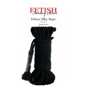 Черная веревка для фиксации Deluxe Silky Rope - 9,75 м. - Pipedream - купить с доставкой в Рубцовске