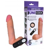 Фаллическая насадка Харнесс UNICOCK 6  с вибрацией - 18 см. - LOVETOY (А-Полимер) - купить с доставкой в Рубцовске