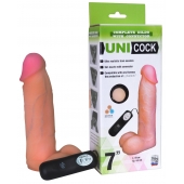 Фаллическая насадка Харнесс UNICOCK 7  с вибрацией - 19 см. - LOVETOY (А-Полимер) - купить с доставкой в Рубцовске