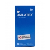 Классические презервативы Unilatex Natural Plain - 12 шт. + 3 шт. в подарок - Unilatex - купить с доставкой в Рубцовске