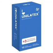 Классические презервативы Unilatex Natural Plain - 12 шт. + 3 шт. в подарок - Unilatex - купить с доставкой в Рубцовске