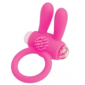 Розовое эрекционное виброкольцо A-toys с ушками - A-toys - в Рубцовске купить с доставкой