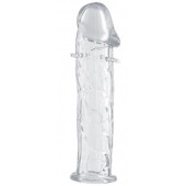 Гладкая прозрачная насадка с усиками под головкой - 12,5 см. - Toyfa Basic - в Рубцовске купить с доставкой