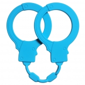 Голубые силиконовые наручники Stretchy Cuffs Turquoise - Lola Games - купить с доставкой в Рубцовске