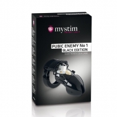 Пояс верности с электростимуляцией Mystim Pubic Enemy No1 Black Edition - MyStim - купить с доставкой в Рубцовске