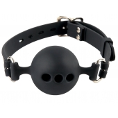Силиконовый кляп-шар с отверстиями для дыхания Silicone Breathable Ball Gag Small - Pipedream - купить с доставкой в Рубцовске