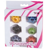 Набор из 6 разноцветных эрекционных колец - Toyfa Basic - в Рубцовске купить с доставкой