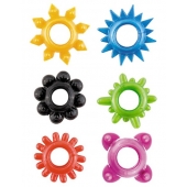 Набор из 6 разноцветных эрекционных колец - Toyfa Basic - в Рубцовске купить с доставкой