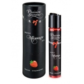 Массажное масло с ароматом клубники Huile de Massage Gourmande Fraise des Bois - 59 мл. - Plaisir Secret - купить с доставкой в Рубцовске
