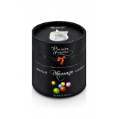 Массажная свеча с ароматом бубль-гума Bougie de Massage Gourmande Bubble Gum - 80 мл. - Plaisir Secret - купить с доставкой в Рубцовске
