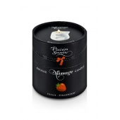 Массажная свеча с ароматом клубники Bougie de Massage Gourmande Fraise - 80 мл. - Plaisir Secret - купить с доставкой в Рубцовске