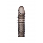 Дымчатая закрытая насадка ToyFa XLover с чешуйками и пупырышками - 13,5 см. - ToyFa - в Рубцовске купить с доставкой