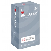 Презервативы с рёбрами Unilatex Ribbed - 12 шт. + 3 шт. в подарок - Unilatex - купить с доставкой в Рубцовске