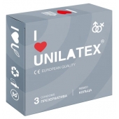 Презервативы с рёбрами Unilatex Ribbed - 3 шт. - Unilatex - купить с доставкой в Рубцовске