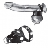 Утяжка для мошонки и пениса Cock Ring With 1  Ball Stretcher And Optional Weight Ring - BlueLine - купить с доставкой в Рубцовске