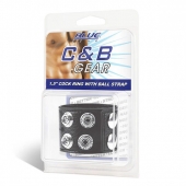 Ремень на член и мошонку 1.5  Cock Ring With Ball Strap - BlueLine - купить с доставкой в Рубцовске