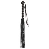 Чёрная мини-плеть из резины Rubber Mini Whip - 22 см. - Blush Novelties - купить с доставкой в Рубцовске