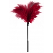 Пластиковая метелочка с красными пёрышками Small Feather Tickler - 32 см. - Blush Novelties - купить с доставкой в Рубцовске