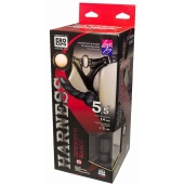 Пояс харнесс премиум класса WOMAN SIMPLEX(S) с 3 черными насадками - LOVETOY (А-Полимер) - купить с доставкой в Рубцовске