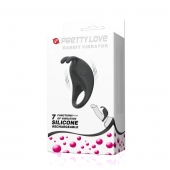 Чёрное эрекционное кольцо с вибрацией Rabbit Vibrator - Baile - в Рубцовске купить с доставкой