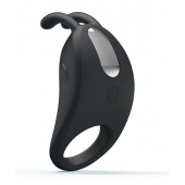 Чёрное эрекционное кольцо с вибрацией Rabbit Vibrator - Baile - в Рубцовске купить с доставкой
