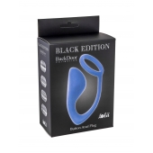Синее эрекционное кольцо с анальной пробкой Button Anal Plug - Lola Games - в Рубцовске купить с доставкой