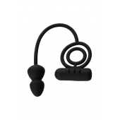Чёрное эрекционное кольцо с вибропулькой и анальным хвостом - Erotist Adult Toys - в Рубцовске купить с доставкой