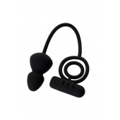 Чёрное эрекционное кольцо с вибростимулятором и анальным хвостом - Erotist Adult Toys - в Рубцовске купить с доставкой
