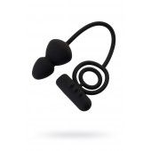 Чёрное эрекционное кольцо с вибростимулятором и анальным хвостом - Erotist Adult Toys - в Рубцовске купить с доставкой